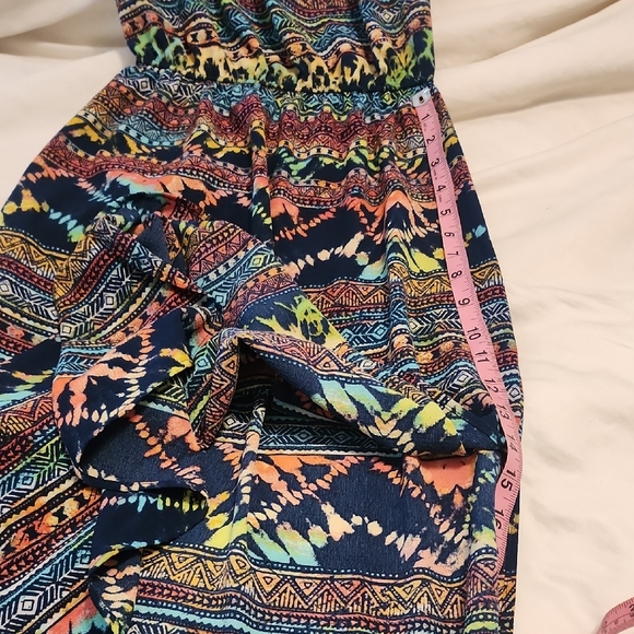 Aqua Multicolor Pattern Flutter Sleeve Maxi Sundress - Picture 11 of 11